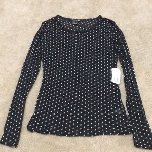 Polka dot see through Long sleeve Forever 22 Top